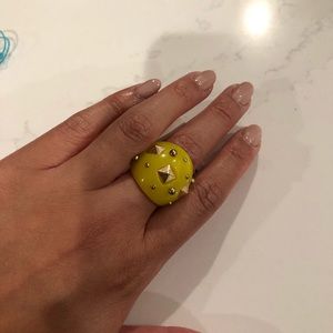 Bar III Yellow Studded Ring